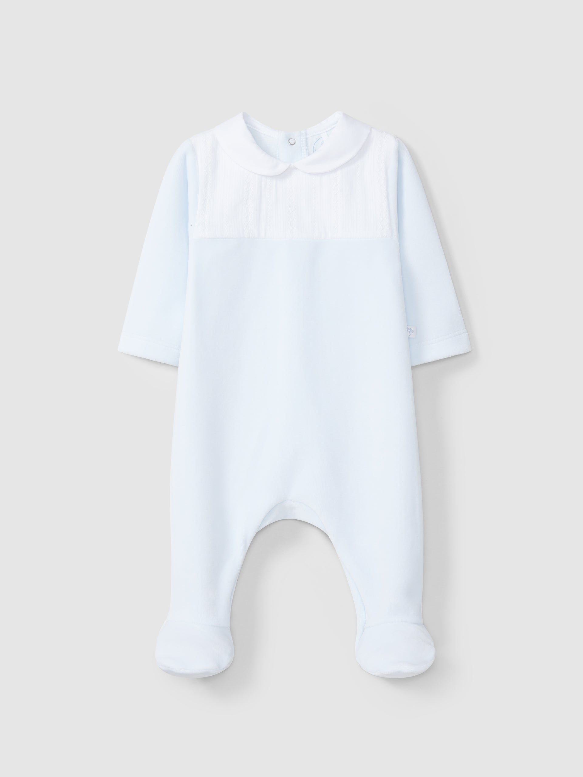 BABYGROW EN VELOURS AVEC TISSU EFFET BRO