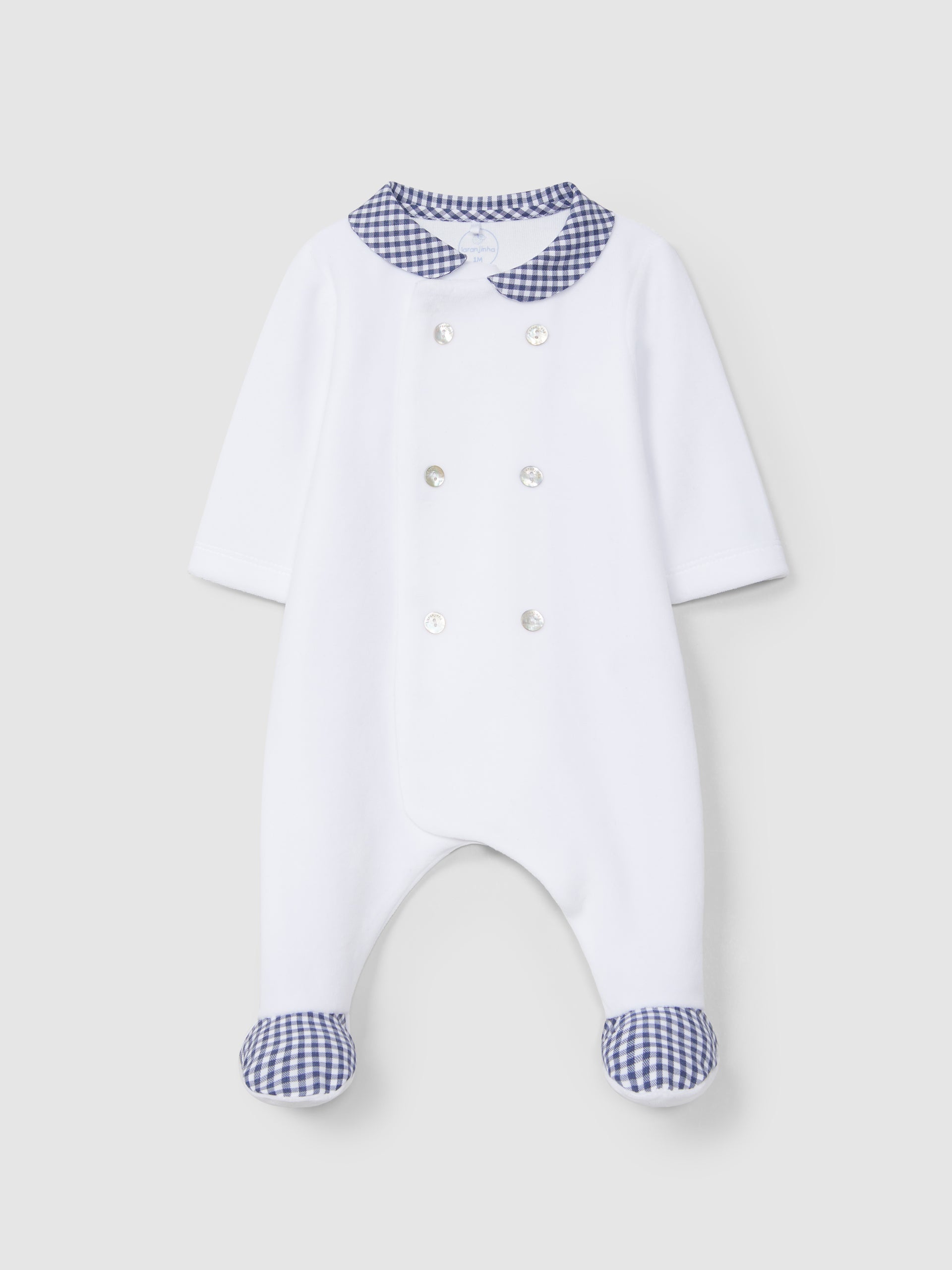 BABYGROW VELOURS BOUTONS DECORATIFS