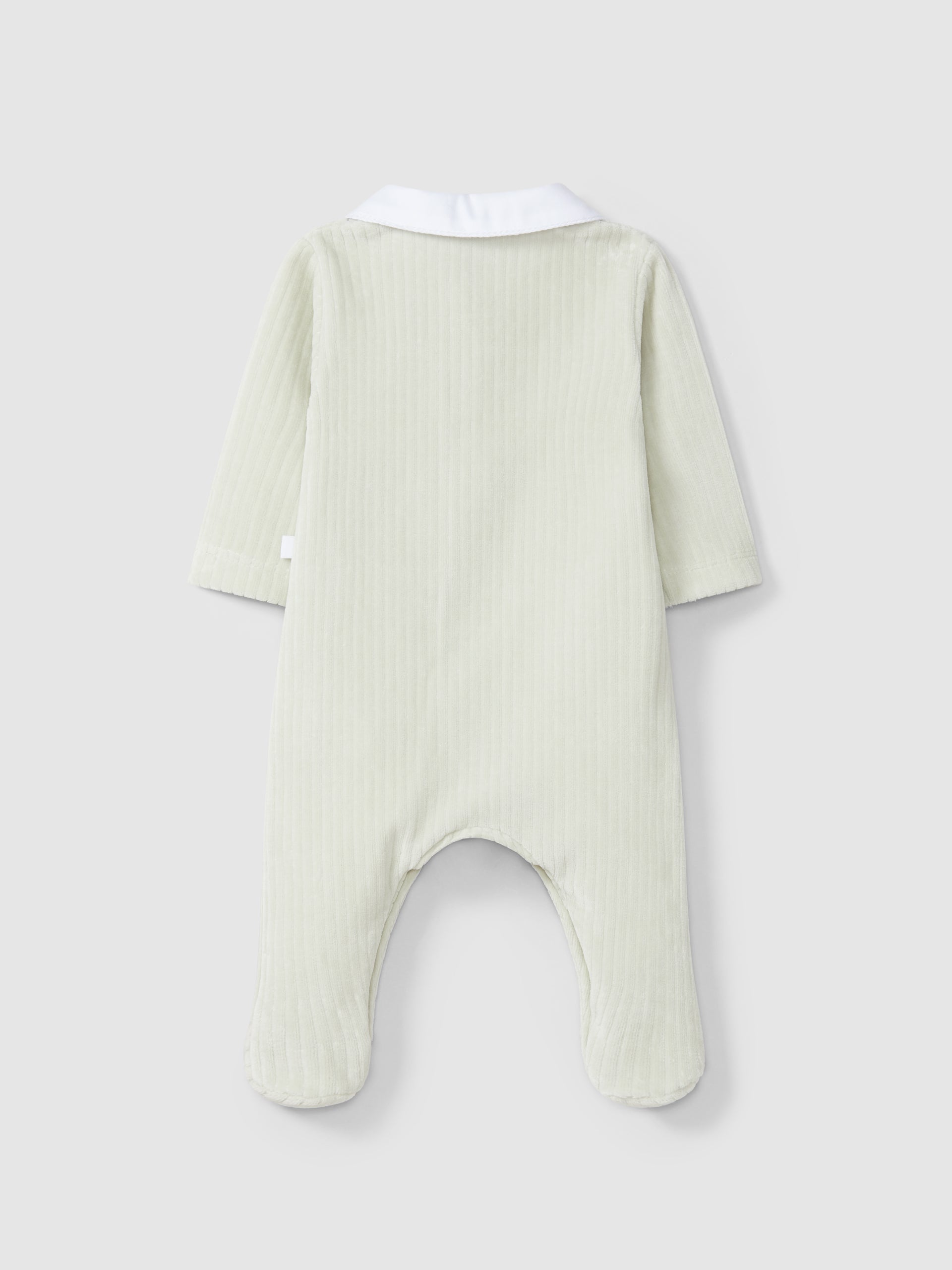 BABYGROW EN VELOURS CANNELE LARGE A COL