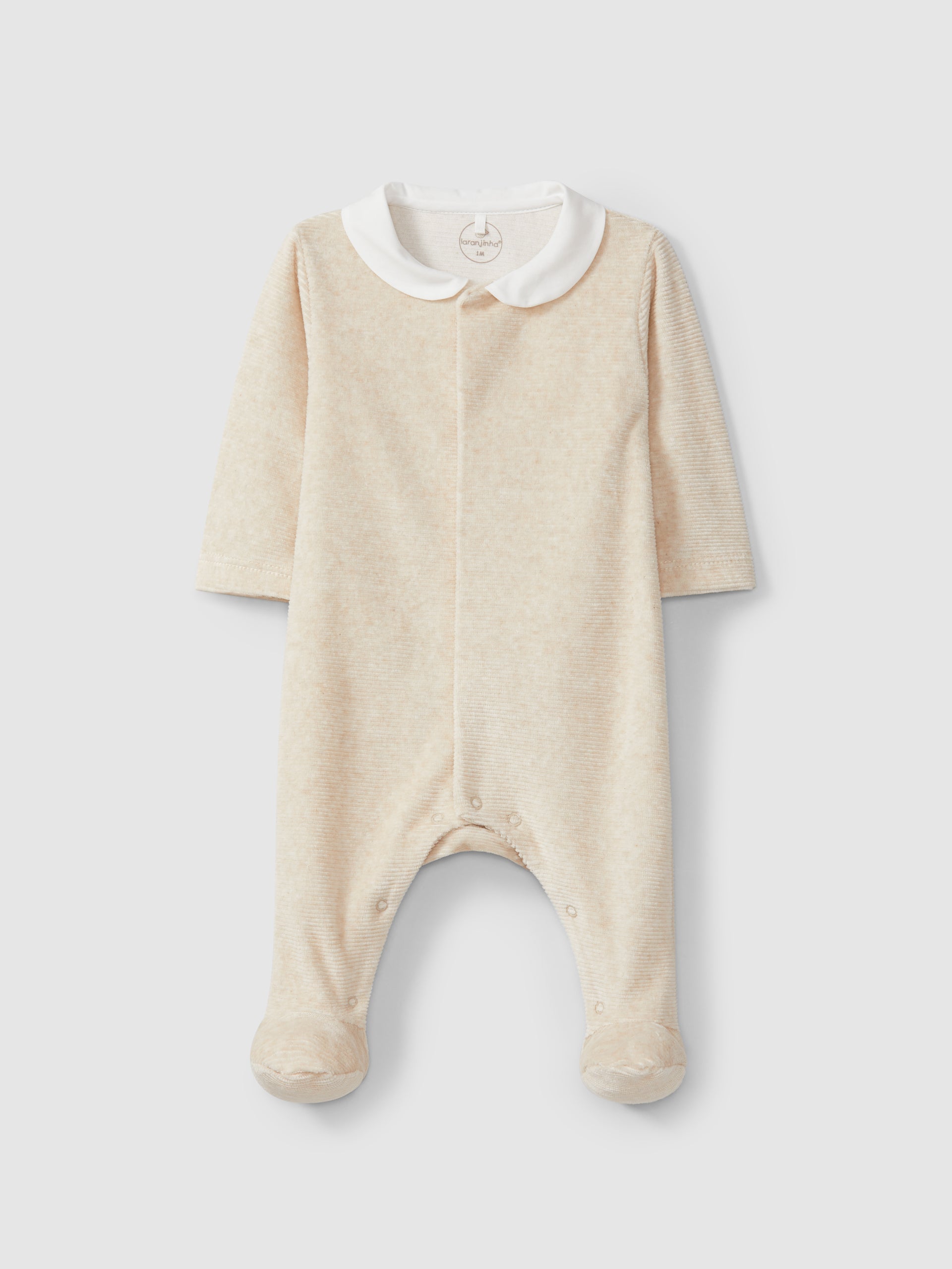 BABYGROW EN VELOURS CANNELE A COL CLAUDI